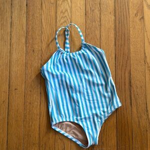 J. Crew. Crewcuts striped one piece bathing suit.